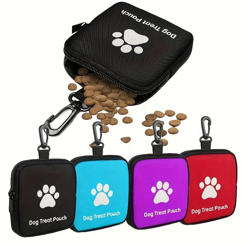 Zippered dog treat pouch for training